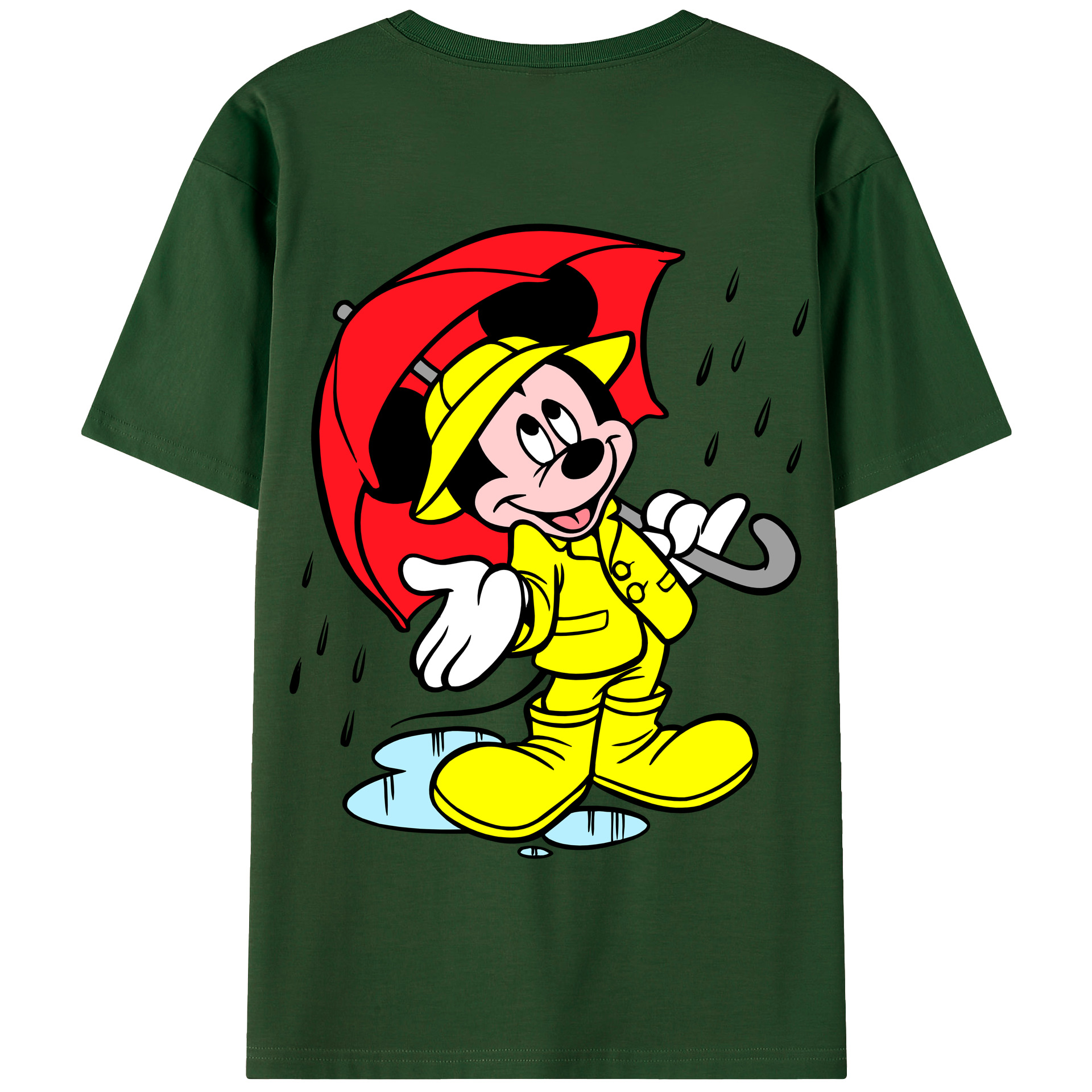 （画像用） ミッキーマウス Mickey Mouse 綿100％半袖Tシャツ（背面プリント）